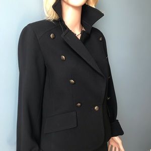 Talbots Black Military Jacket